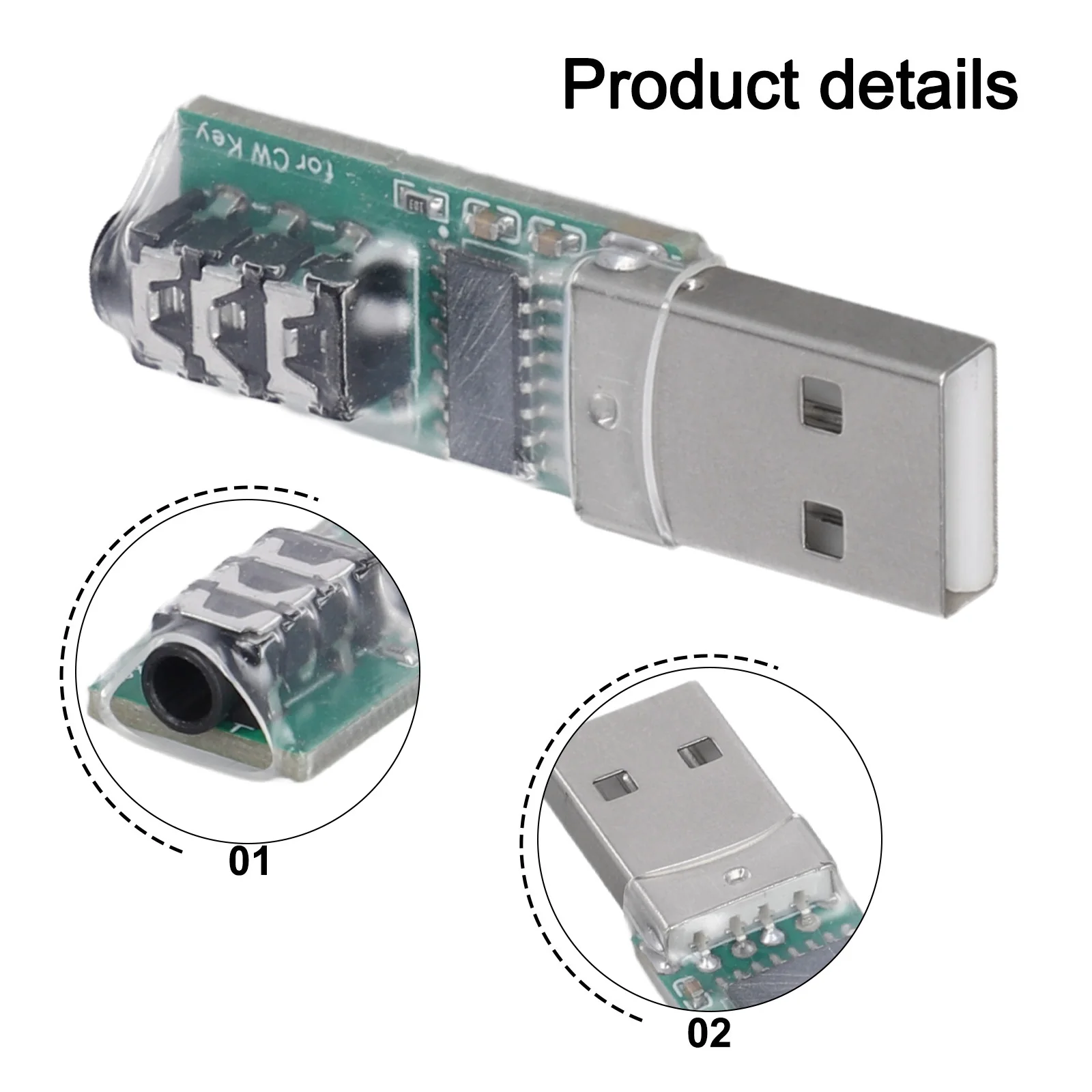 CW Trainer Code Trainer Conector de código móvil Conexión de llave USB para VBand para inspección de medición de prueba de entrenador Morse