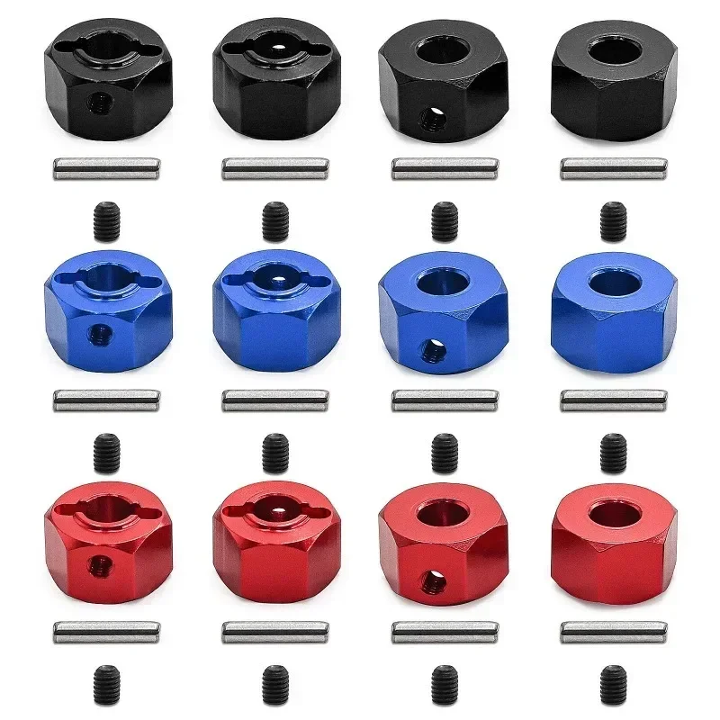 4 pçs metal 12mm roda hex hub adaptador para trxs mini maxx monster truck rc carro atualização peças acessórios