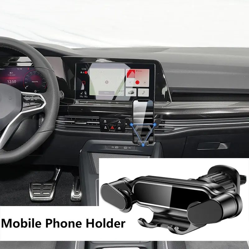 Gravity Car Phone Holder For Volkswagen GOLF 8 7 6 MK7 MK6 Air Vent Clip Mount Mobile Cell Phone Stand GPS Support Accessories