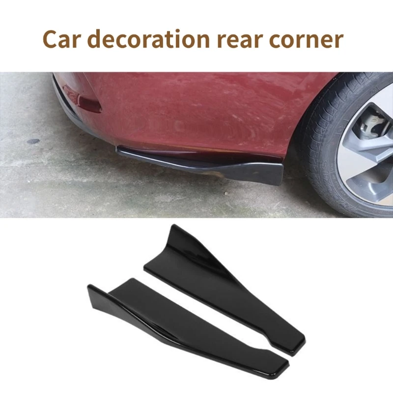 Y1UB ABS Car Bumper Spoiler Rear Lip 48cm Side Skirt Guard Rear Lip and Side Skirt Extension for Car Aesthetics Enhancement