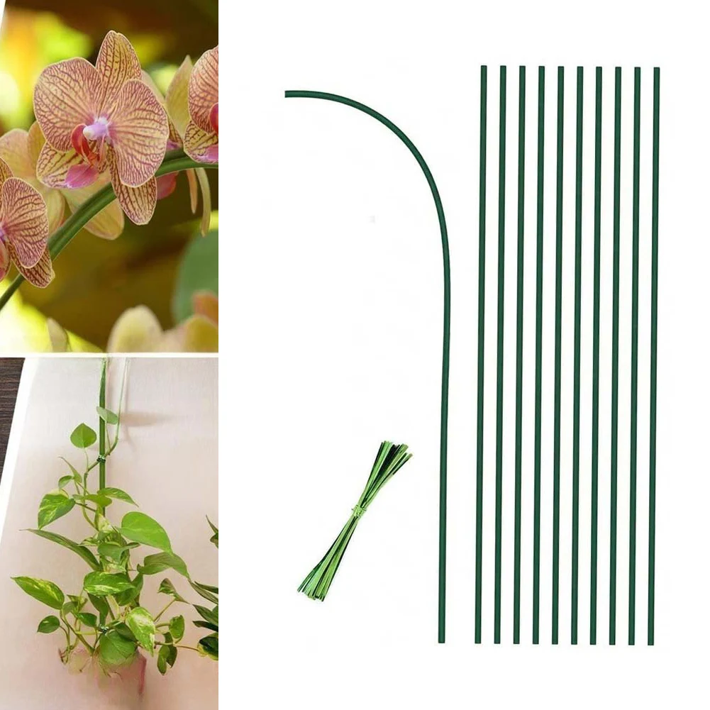 Bendable Plant Support Stakes for Orchids and Stems - PVC Stakes for Gentle Guidance During Active Growth Phases