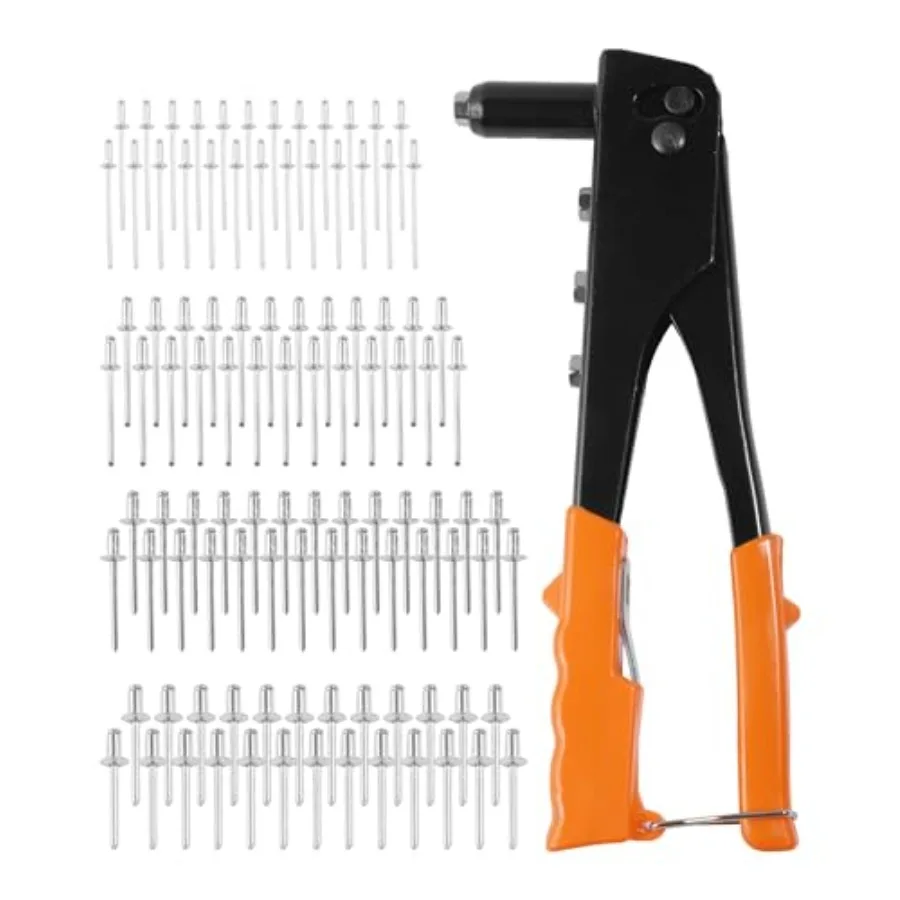 

Сверхмощный ручной заклепочный пистолет для автомобильной промышленности и крепления листового металла Включает 4 размера 100 заклепок 3 321 85 323 16 Идеально подходит для Re