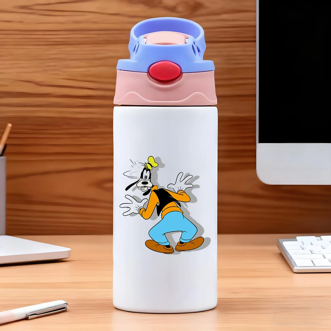 

Disney vacuum cup with classic cartoon Donald Duck skull design 304 stainless steel cartoon straw cup childrens water cup New Y
