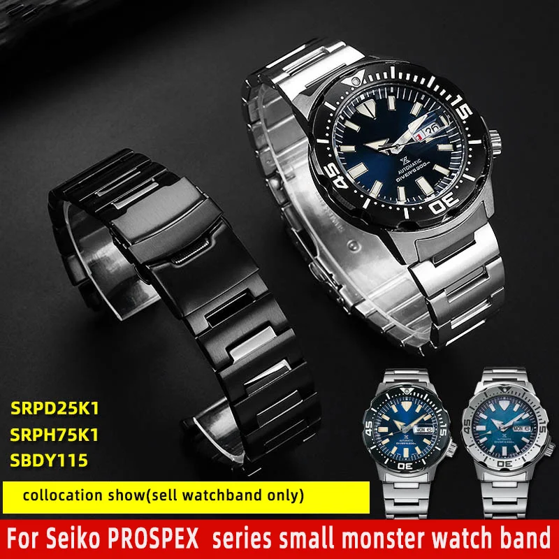 

High quality strap For Seiko PROSPEX series small monster SRPH75K1/SRPD25K1 steel strap stainless steel watch strap for men 20mm