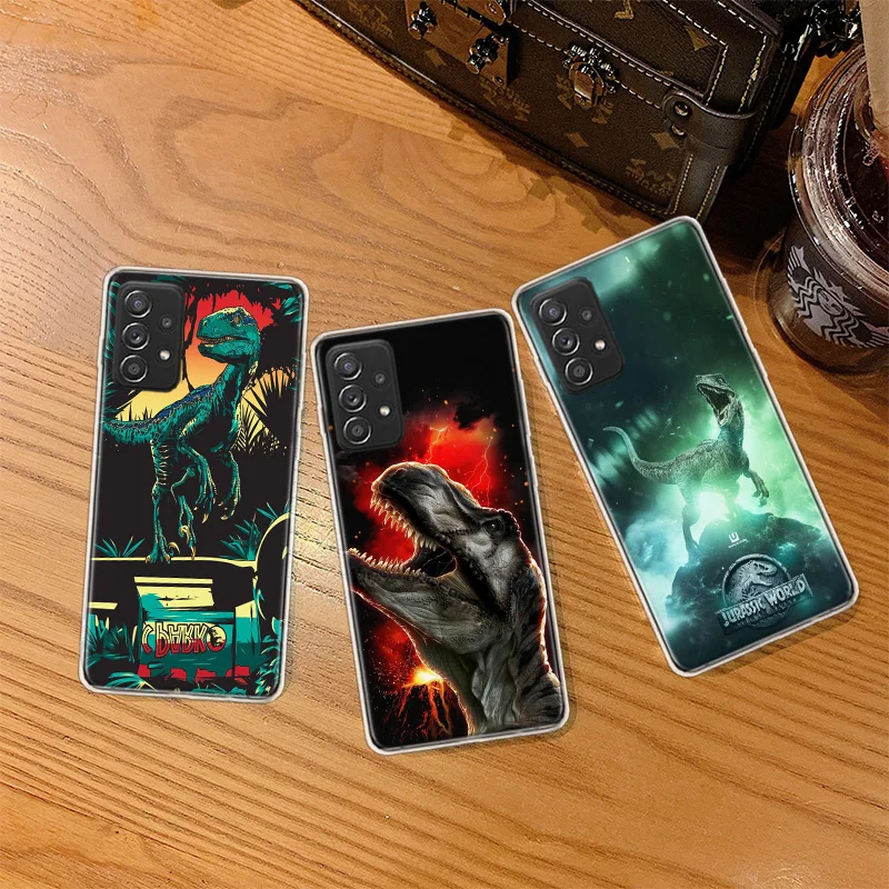 World Jurassic Park Phone Case For Galaxy A12 A22 A32 A42 A52 A52S A72 Samsung A73 A53 A33 A23 A13 A9 A8 A7 A6 Plus Cover Soft T