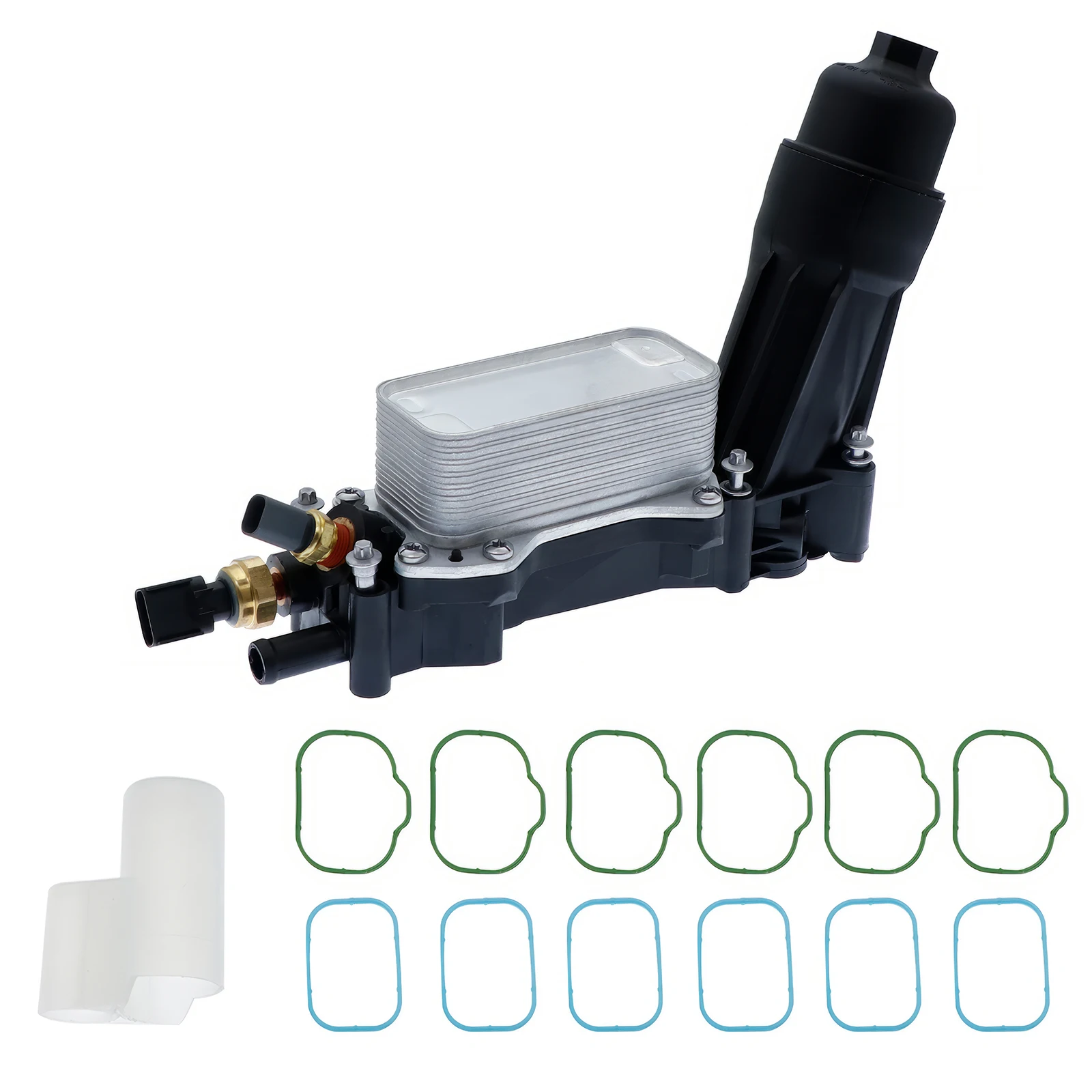 68105583AF Rumah Adaptor Filter Pendingin Oli dengan Set Gasket untuk Chrysler Dodge Jeep Ram 3.6 V6 2014-2018 68105583AF/AC/AA/AB