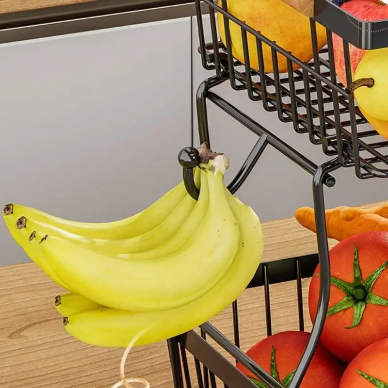   Stackable Vegetable Storage Shelf Metal Wire Basket for Bread Onions Potatoes view 3