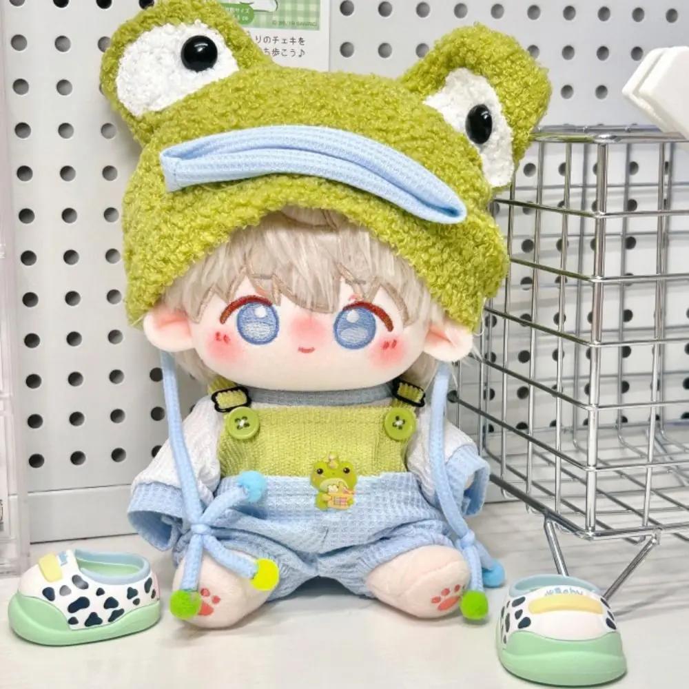 DIY Dress Up 20cm Dolls Clothing Set Head Cover Plush Toy Doll Winter Outfit Onesuit Cartoon Star Doll Clothes Children's Gift