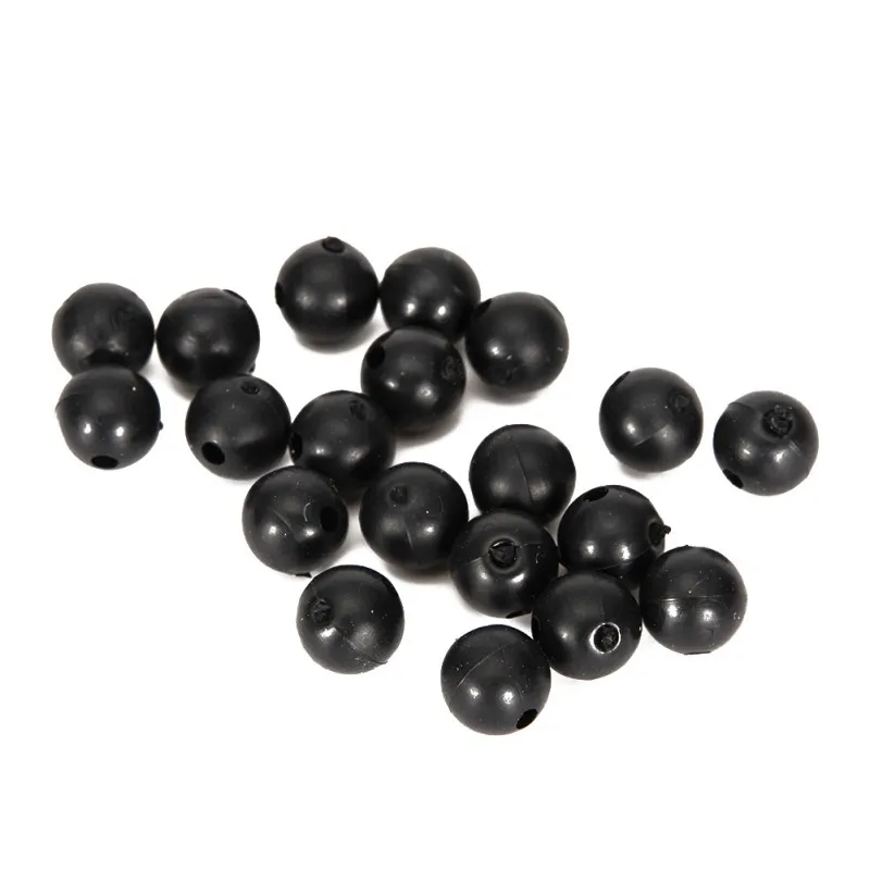 50 stücke Blockieren Perlen Silikon Weiche Anti-kollision Bohnen Runde Big Thing Angeln Set Raum Bohnen Linie Set anti-tan-gle Bohnen 8mm