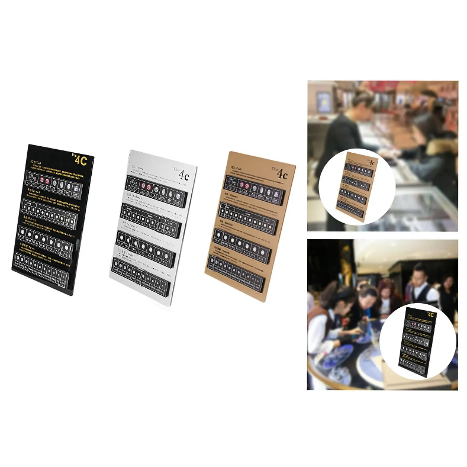 

Diamond Grading Board 4C Display Board for Customer Education Reference