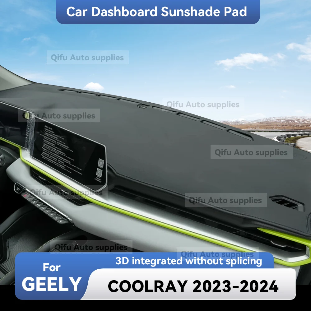 For GEELY COOLRAY 2023 2024 Anti-Slip No Splicing Leather Car Dashboard Cover Mat Dashmat Protect Sunshield Pad