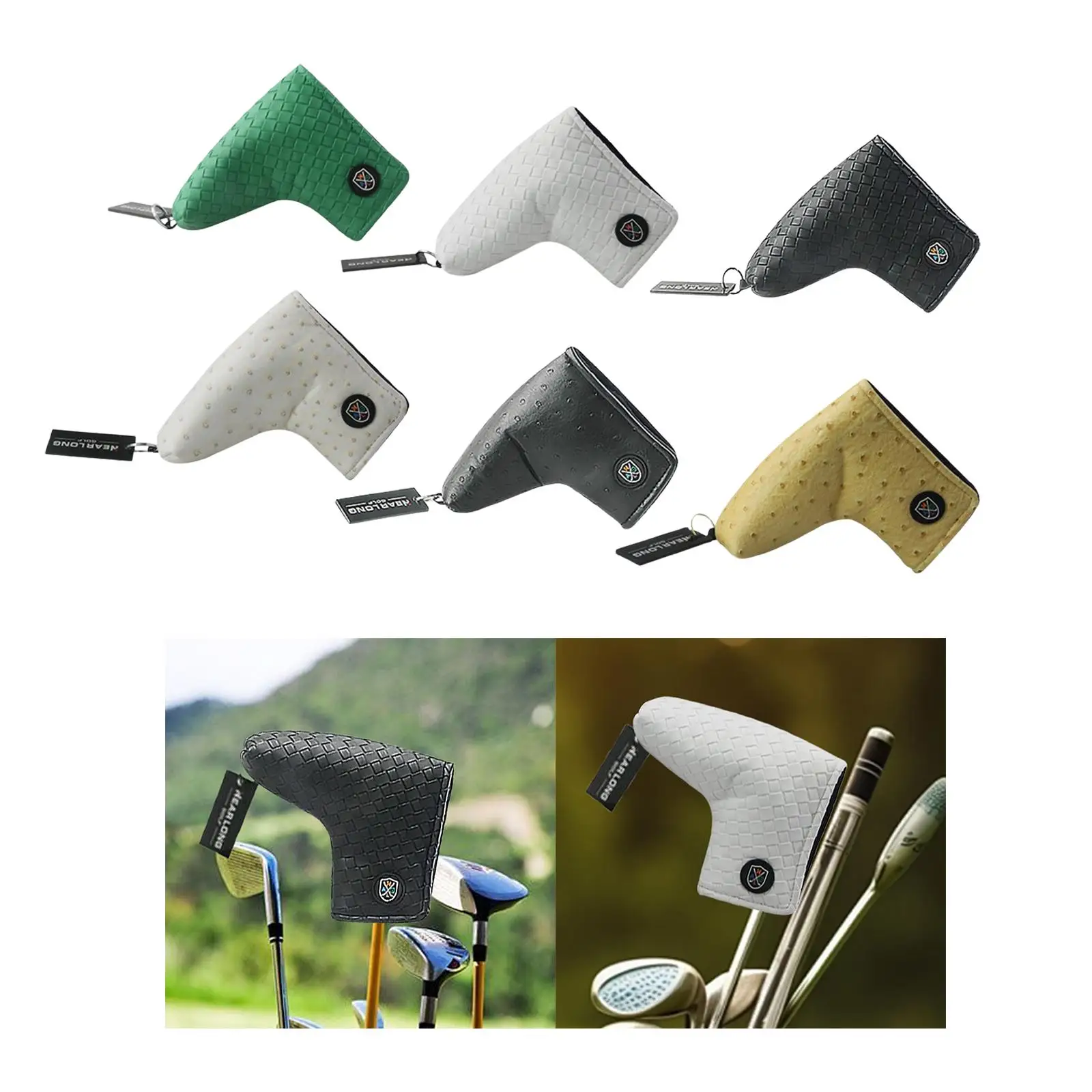 

Golf Club Cover Wrap Guard Golf Training Supplies Plush Inner Lining Waterproof Golf Putter Head Cover Golf Putter Headcover