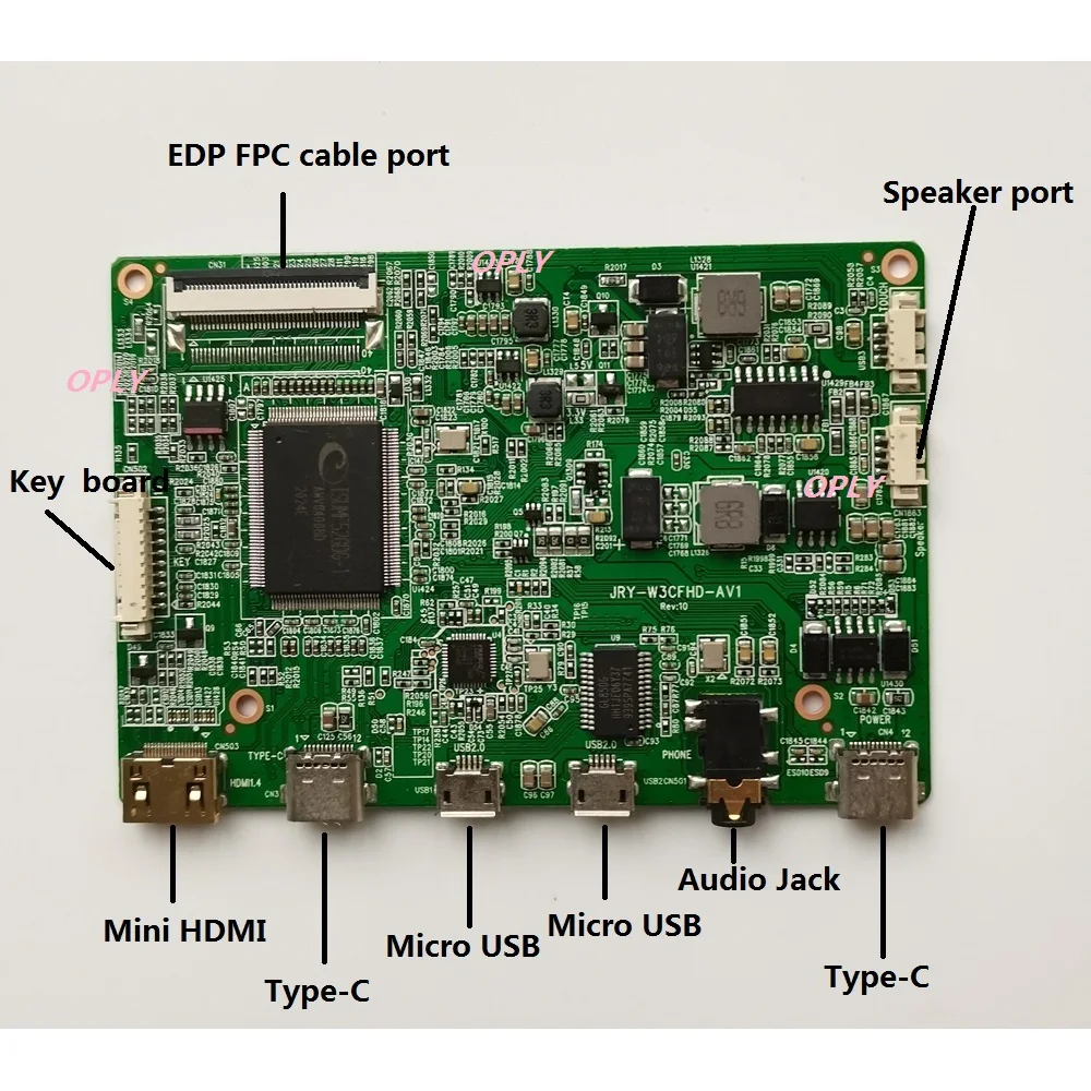 Kit micro usb 2 mini edp placa controladora hdmi-compatível tipo-c para NV133FHM-T03 NV133FHM-T02 13.3 "1920x1080 painel de tela lcd