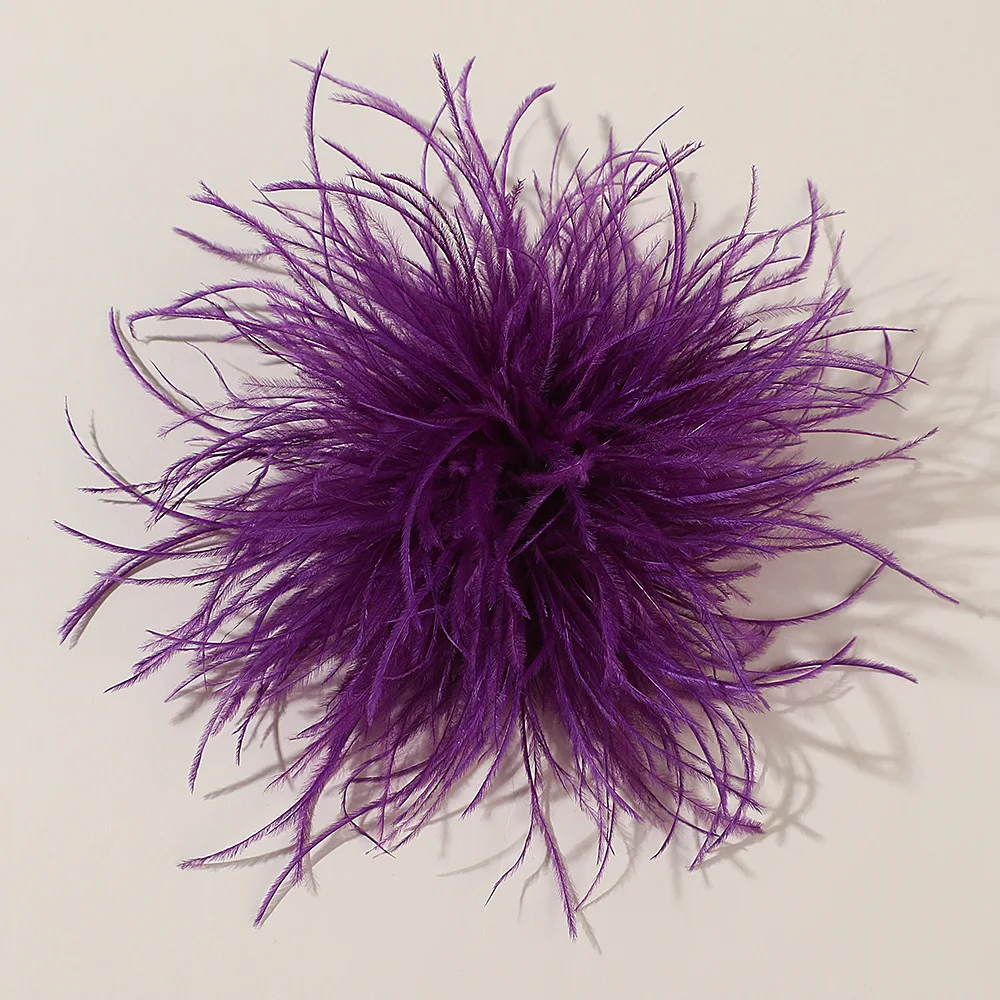 Handcrafted Feather Brooches for Women - Exquisite Floral Corsage Pins, Elegant Wedding Party Badge Jewelry Accessories