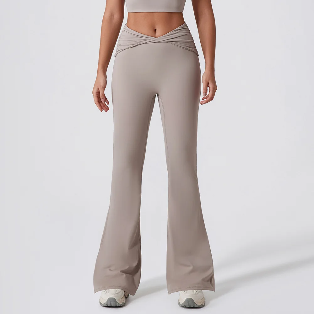 

Maxdutti 2026Women's High-waist Micro Flare Fast-drying Casual Sport Leggings Tight Yoga Flare Pants Woman Clothes Women's Pants