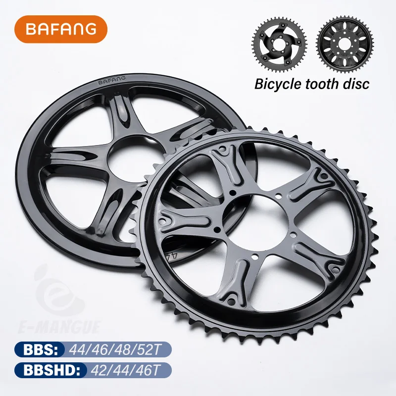 BAFANG Electric Bike Chainwheel BBS01B BBS02B BBSHD Mid Motor Chainring Sprocket  44T 46T 48T 52T EBike Conversion Accessories