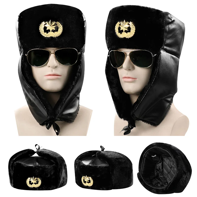 Winter Military Style Windproof Warm Patrol Cap for Security Personnel Pilot Cap for Aviation Workers Seaman Hat for Maritime