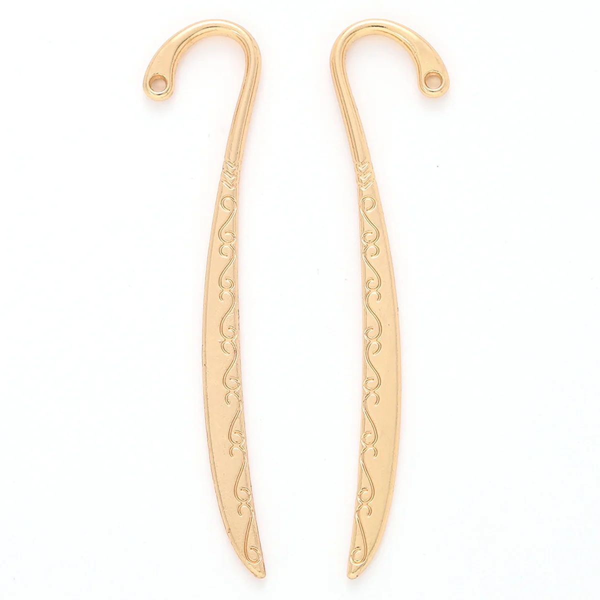 Breite Metall-Lesezeichen „Lucky Wave“ – Marque de Page in KC Gold, Kupfer, Bronze, Silber – Schmuck-DIY-Zubehör 82x16x2mm – Detail 7