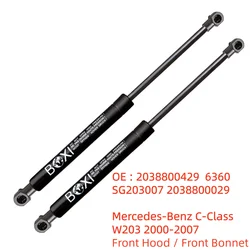 BOXI 2Pcs Front Bonnet Gas Spring Shock Lift Support 2038800429 For Mercedes-Benz C-Class W203 2000 - 2007 Saloon Lift Struts