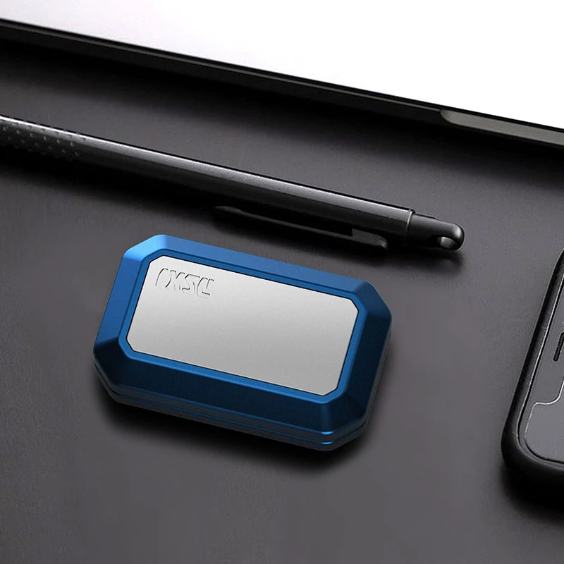 Dsxj edc tijolo quadrado de oito lados ilimitado metal mecânico forte magnético ponta do dedo empurrar cartão brinquedo de descompressão