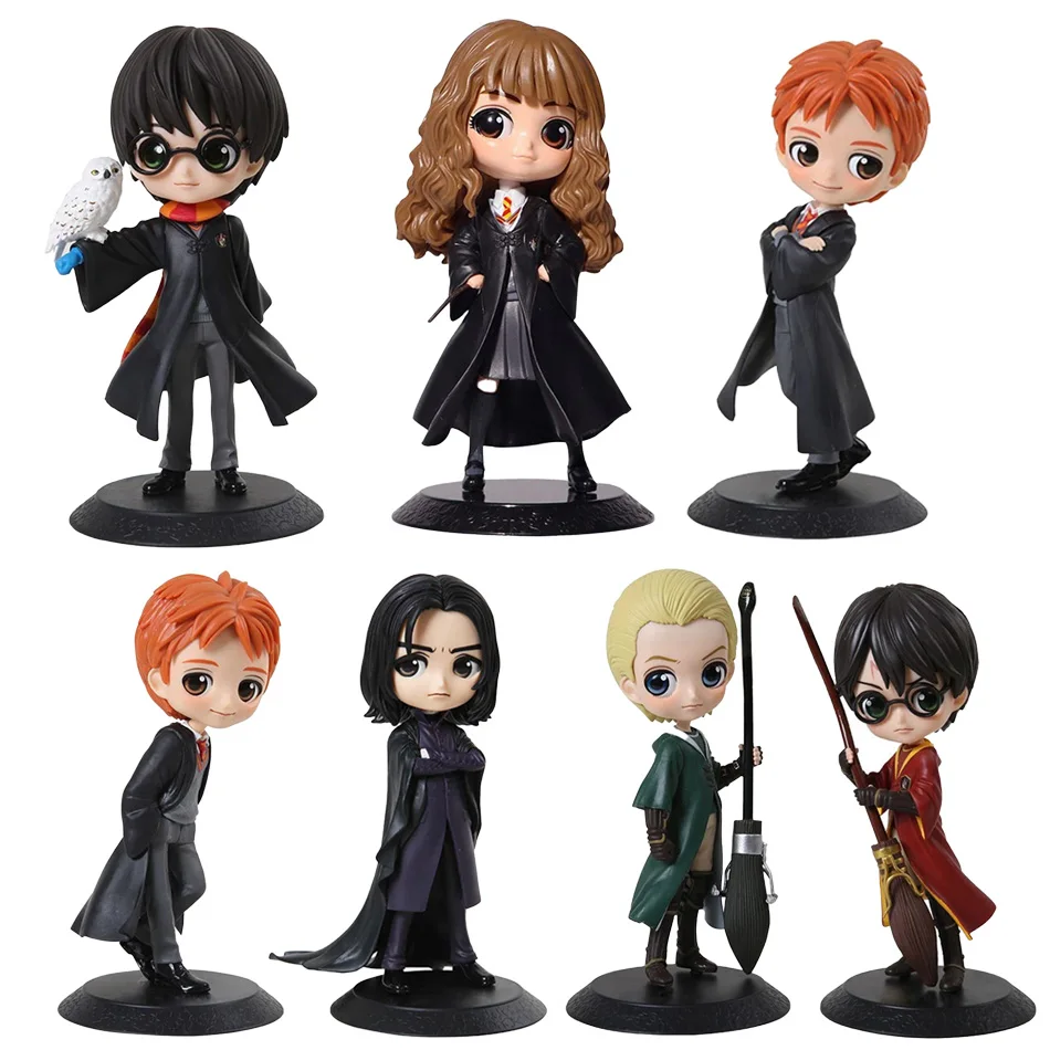 Harry Potter Q Posket Series Version Role Draco Malfoy Hermione Action Figure Anime Collectible Dolls For Kids Christmas Toys