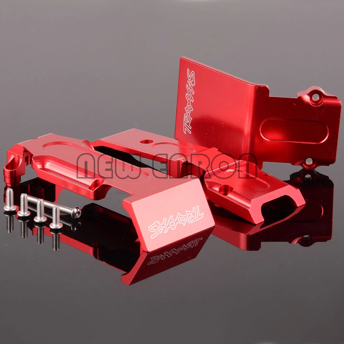 # 5337 RC 1:10 Juego de placa de deslizamiento delantera de aluminio, 2 piezas traseras, 1 pieza, para piezas de coche RC Traxxas 1/10 Revo 3,3 Summit Slayer Pro 4x4