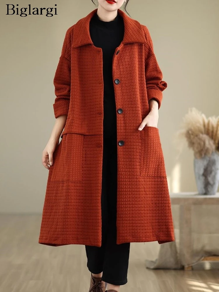 

Oversized Autumn Long Trech Coat Women Long Sleeve Fashion Casual Ladies Jackets Loose Ruffle Pleated Woman Trech Coats