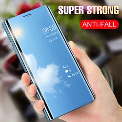 Luxury Smart Mirror Case For Huawei Honor Magic 7 6 5 Lite X9A X9B X8B 400 300 200 90 70 50 5G Leather Flip Holder Phone Cover
