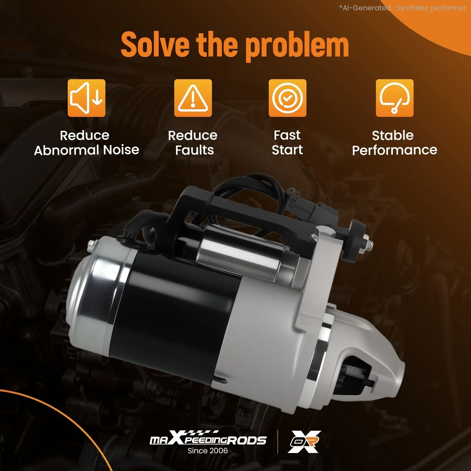 Starter Motor for Infiniti M56/QX80 V8 5.6L 11-24 19068S Clockwise 9T view 3