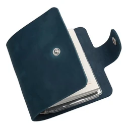 Mini Leather Binder Planner, 3-Ring Binder, Organizador Carteira, 120 Folhas, Memo e Bolsos de Recargas Semanais, Orçamento Notebook, A9