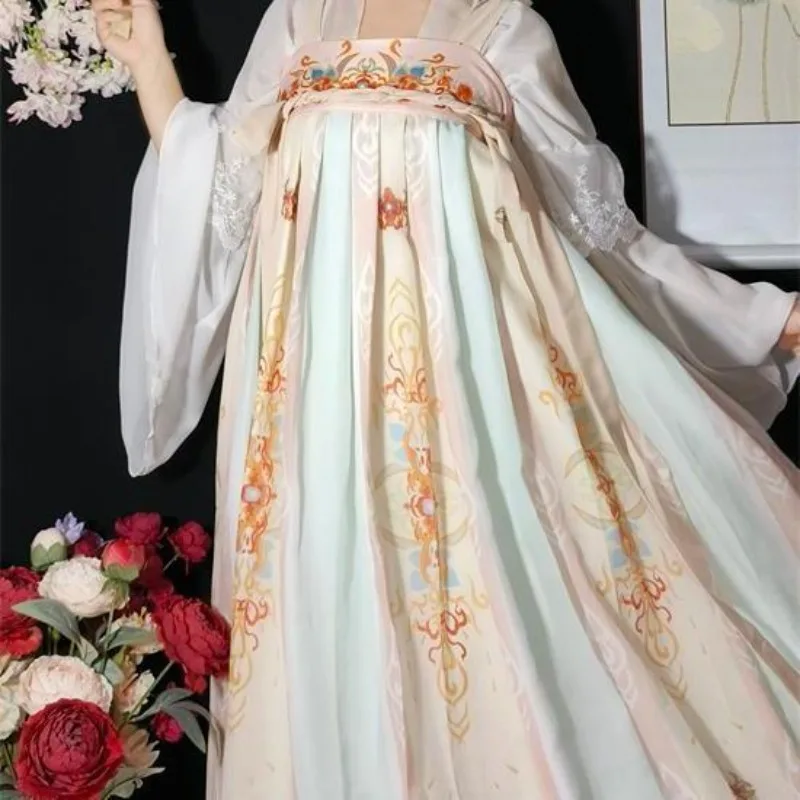 Hanfu จีนแบบดั้งเดิมชุดคอสเพลย์เครื่องแต่งกายสไตล์ชาติพันธุ์เวทีแสดงเสื้อผ้าแฟชั่นเสื้อผ้าผู้หญิง Party Chic Fairy ชุด