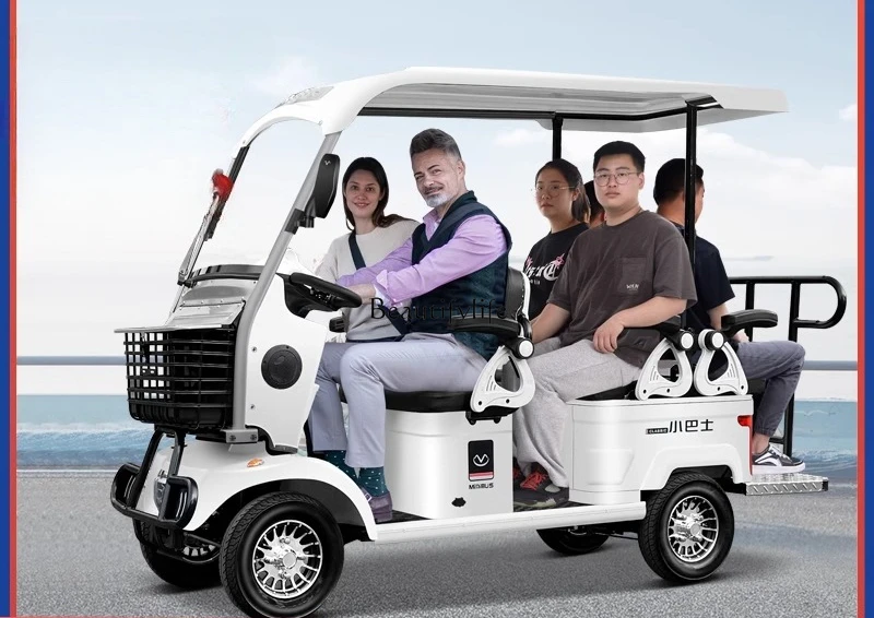 

04New minibus electric four-wheeler with shed household small six-seat electric car