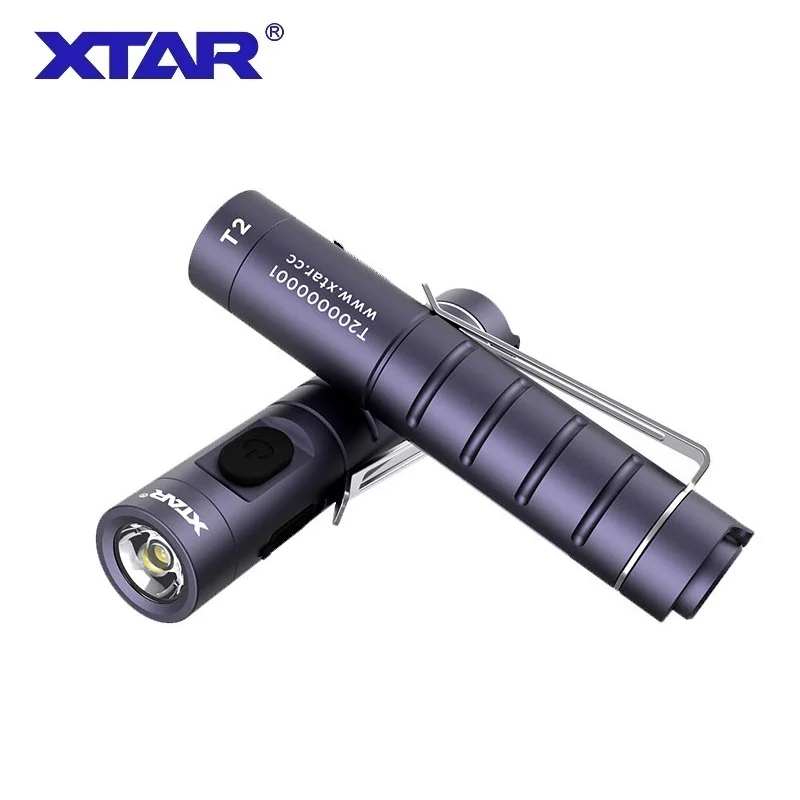 EDC Light XTAR T2 650 Lumens Pocket Flashlight USB Type-C Rechargeable Mini Flashlight