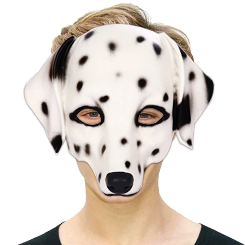 

Dalmatians Mask Reusable Creative Animal Props Unisex Role-play Pu Decor Sturdy
