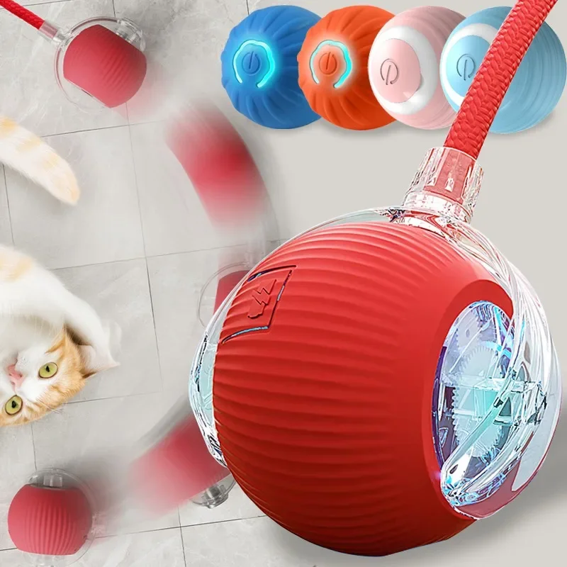 1/2/3PCS Katze Interaktive Ball Spielzeug Automatische Rolling Ball mit Schwanz Wiederaufladbare Smart Pet Interaktive Spielzeug intelligente Maus