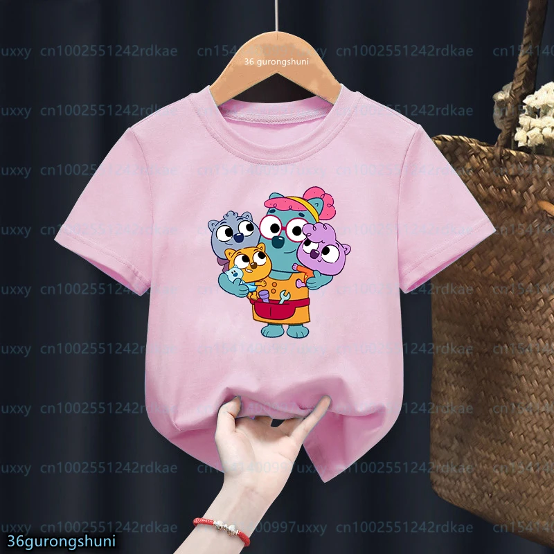 

T-Shirt For Boys/Girls Cartoon Work It Out Wombats Printed Children'S Clothing Tshirt Fashion Boy Clothing Summer Toddler Tshirt