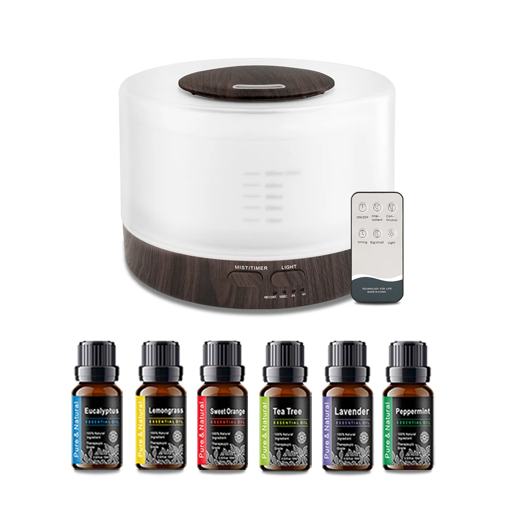 

Diffuser For Home 16.91oz Premium 5-in-1 Essential Oil Aroma Oil Diffuser | Ultrasonic Aromatherapy Humidifier 7 LED Colors A