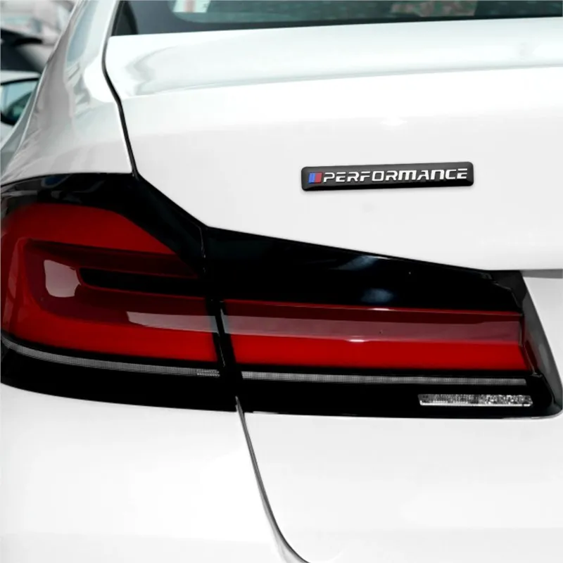 Car styling 3D Aluminum BMW M Performance Emblem Badge Car Stickers Decal For BMW M Performance M3 M5 M6 F01 F20 F10 X5 E92 E91