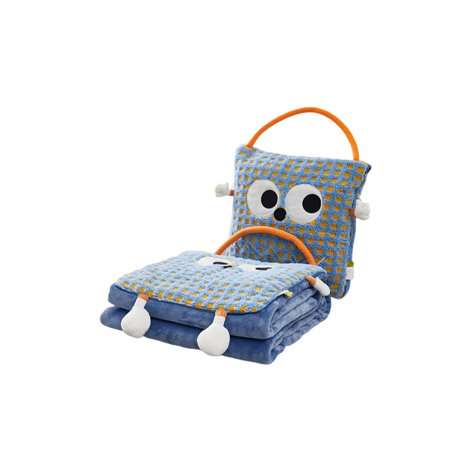 المطرزة صوف الضأن الفانيلا وسادة بطانية مكتب المنزل أريكة رمي وسادة الكرتون بطانية ذات عيون كبيرة وسادة مقعد السيارة بطانية #6