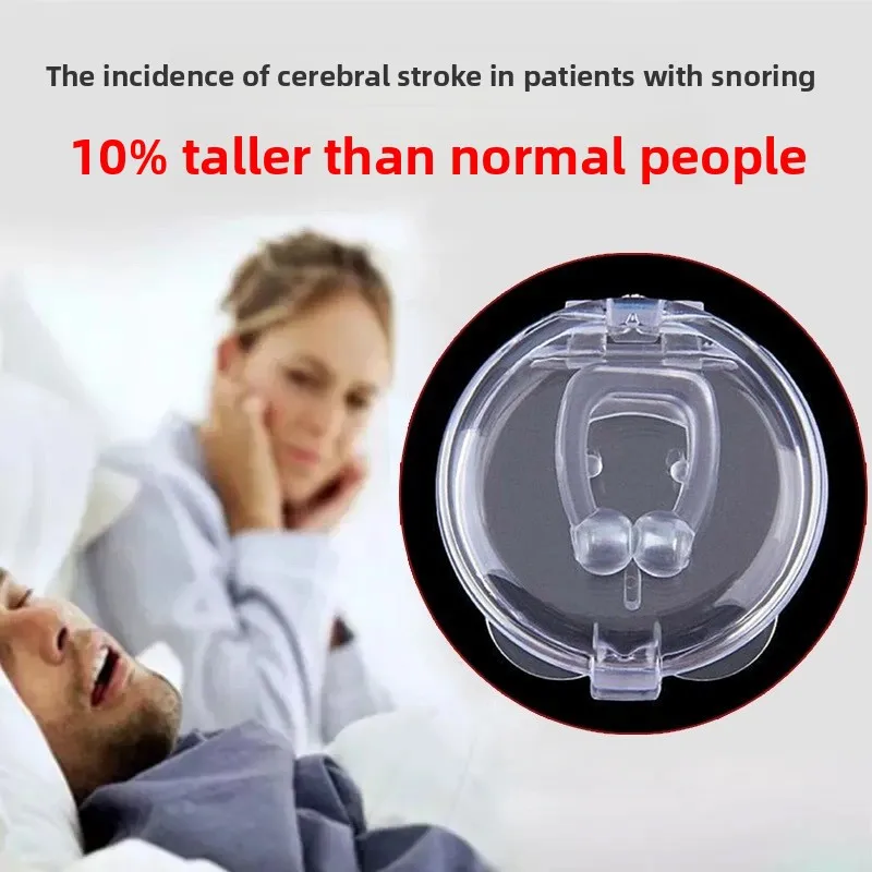 Dispositivo antironquidos para mujeres y hombres, pinza para la nariz para un sueño silencioso, corrector para aliviar los ronquidos con un ajuste cómodo