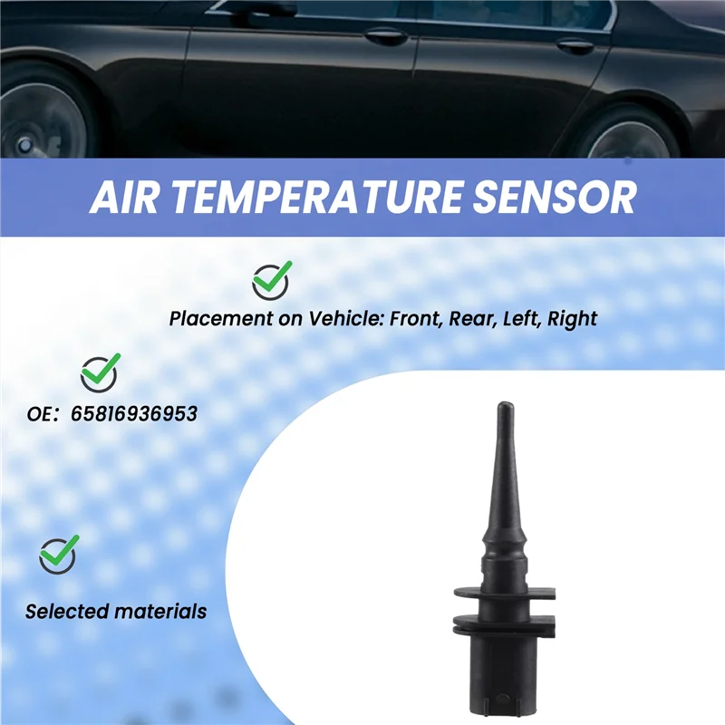 

1 шт. передний задний левый правый черный внешний автомобильный датчик температуры воздуха для BMW 1 6 7 серии E46 E90 E91 E39 E60 E63 E38 65816905133