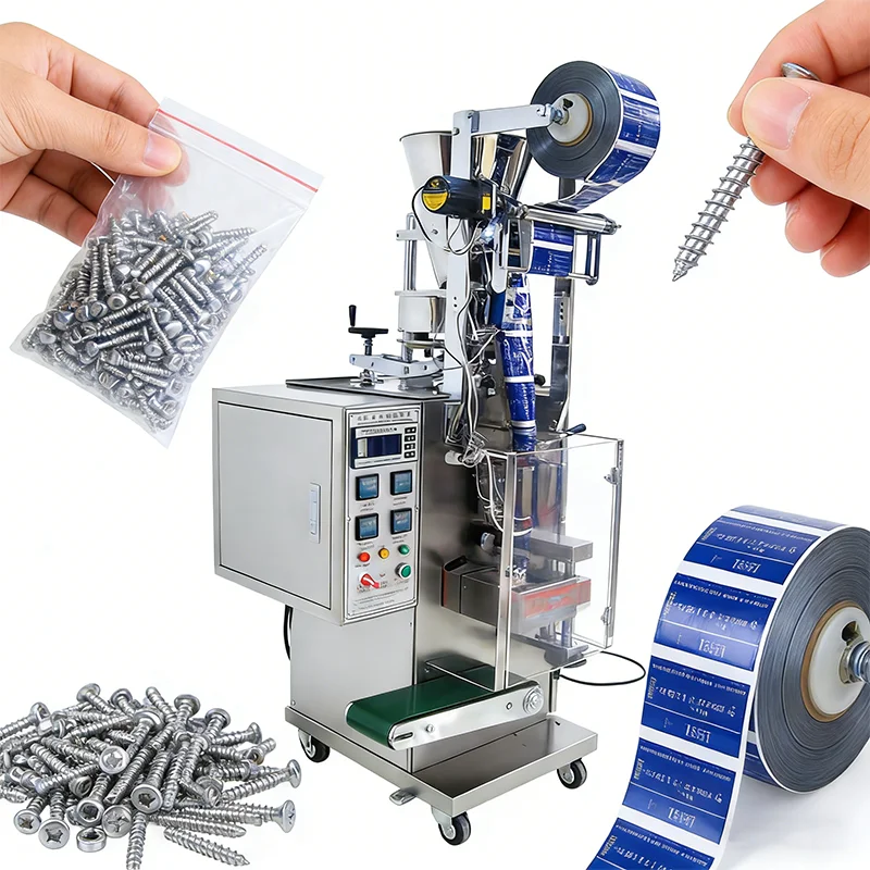 Custom Small Business Automatic Particle Packaging Machine for Candy, Chocolate, Snacks Plastic Bags High Precision