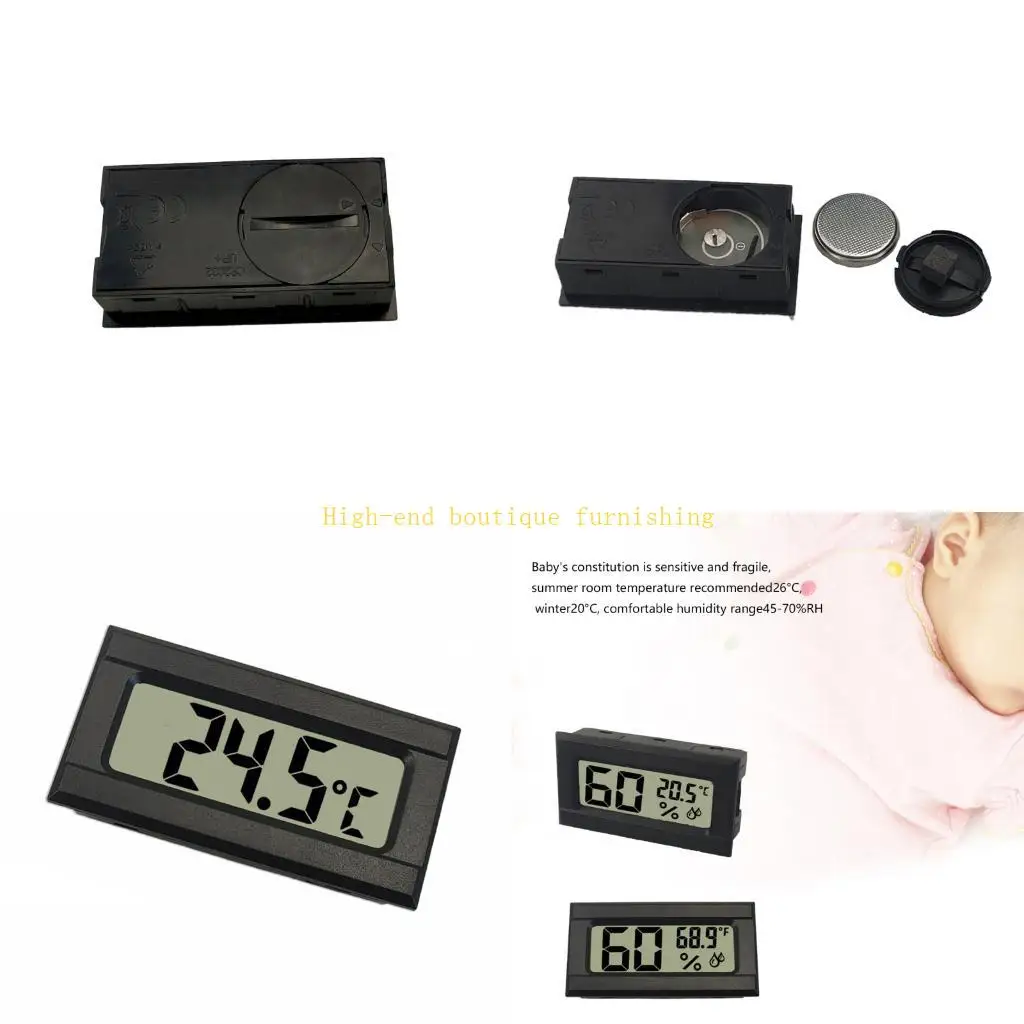 L9NB Digital Temperature Humidity Monitor Device Thermometers For Various Indoor Space