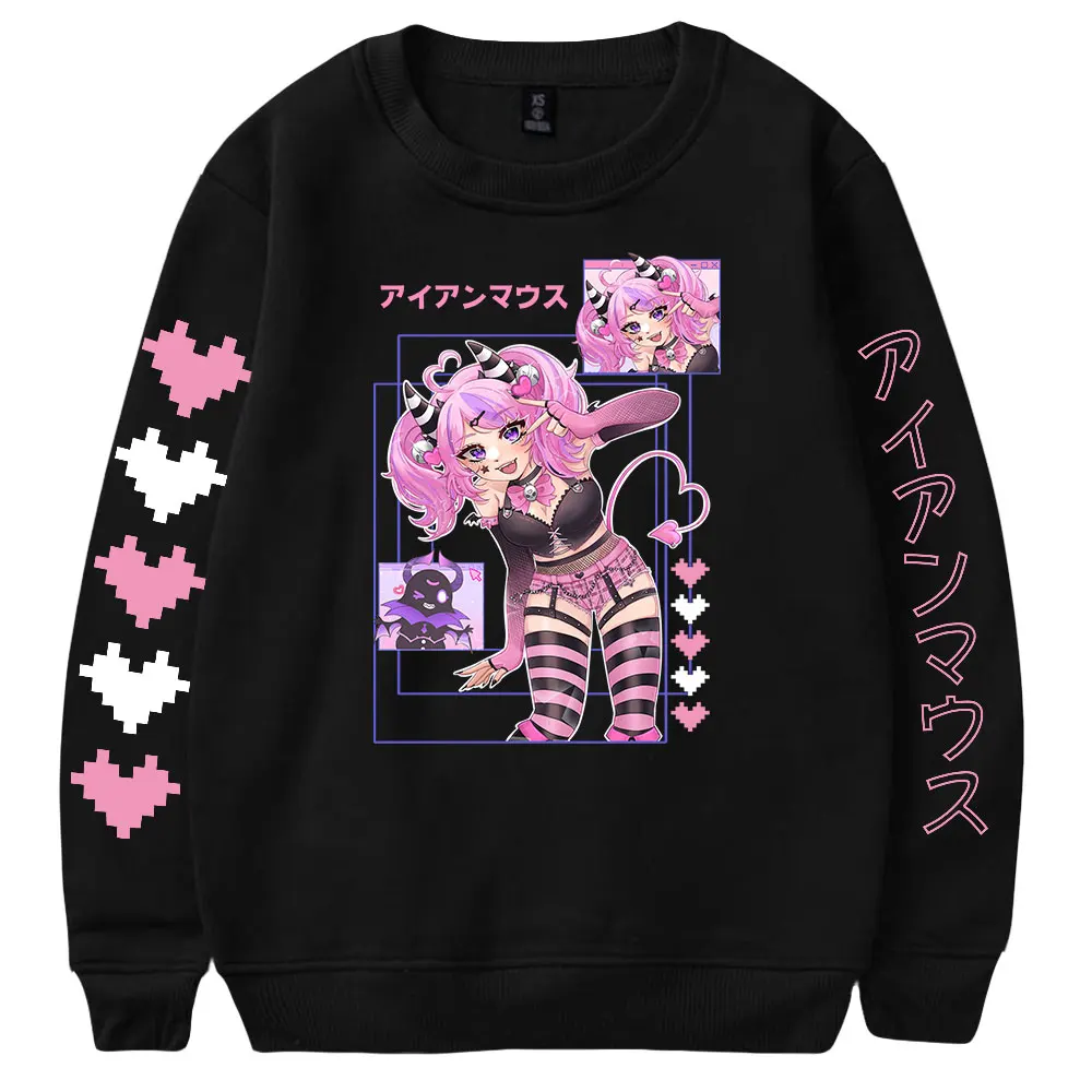 

Ironmouse VTuber Sweatshirt Crewneck Long Sleeve Harajuku Streetwear 2023 Anime Ironmouse Cute Men Women's Clothes