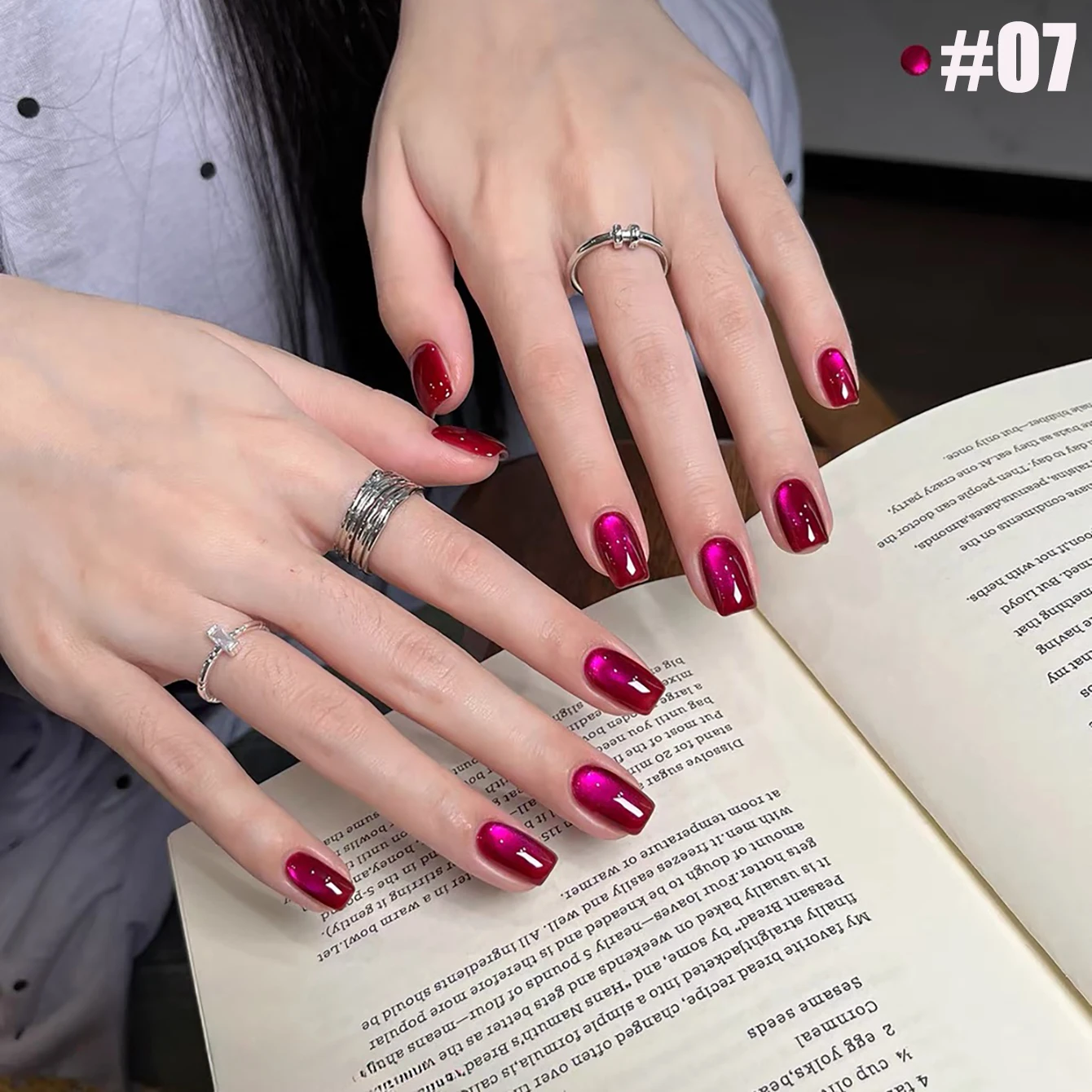 MIANEL 2026 Neuer Sommer Funkelnder Beeren-Diamant-Effekt Katzenauge Gel-Nagellack, Aufhellender Hellrosa Schimmer Katzenauge UV-Gel – Detail 16