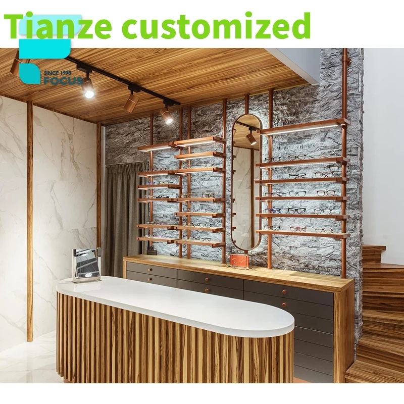 

Customized-High Quality Eyeglass Kiosk Furniture Store Eyeglasses Shop Decoration Counter Interior Eyewear Display Sunglass Show