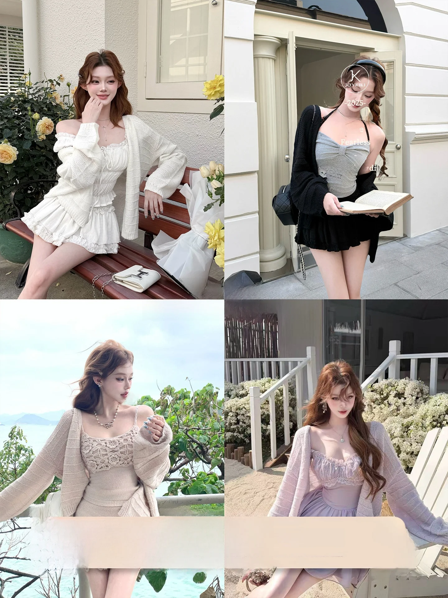 

Early Spring New Sle JOYKIKI Thin Sweater Jaet Versatile Slimming Women's ort Outerwear Sweet Sle Loose Fit Long Sve