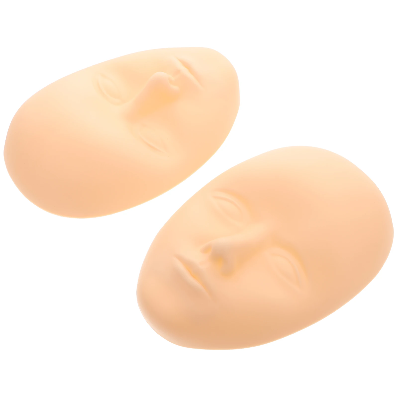 

2pcs Silicone Practice Fake Premium Durable Soft Nontoxic Makeup Eyelash Tattoo Training Face Skin For Beauty Salon School