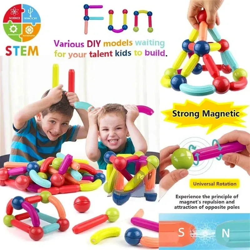 Thumbnail 3 - #62 Latest Magnetic Blocks Sets Offers