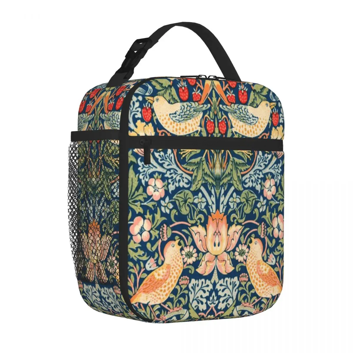 Hot Sale Strawberry Thief Vintage Pattern By William Morris Patchwork Canvas Lunch Bag Wilderness Camping Camping Lunch Bag